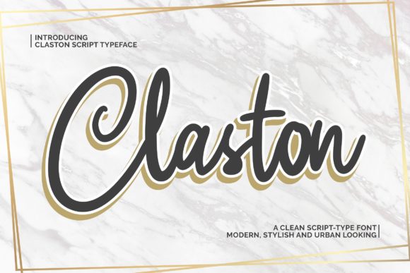 Claston: A Script Font for Crafters and Designers
