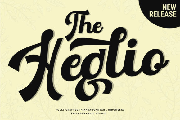 The Heglio: A Script Font with Subtle Elegance